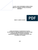 Okoth - Service Quality and Customer Satisfaction in Bakeries in Nairobi Central Business District