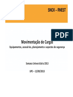 Movimentação de Cargas Equipamentos, acessórios, planejamento e aspectos de segurança