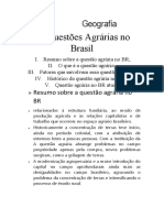 Questão Agrária no Brasil: Concentração de Terras e Reforma Agrária