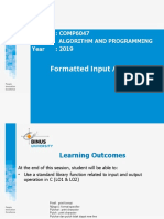 Pert 2 - Formatted Input & Output