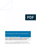 Premio Nobel de La Paz para Bielorruso BialiatskiEl Activista Bielorruso Por Los Derechos Humanos Ales Bialiatski