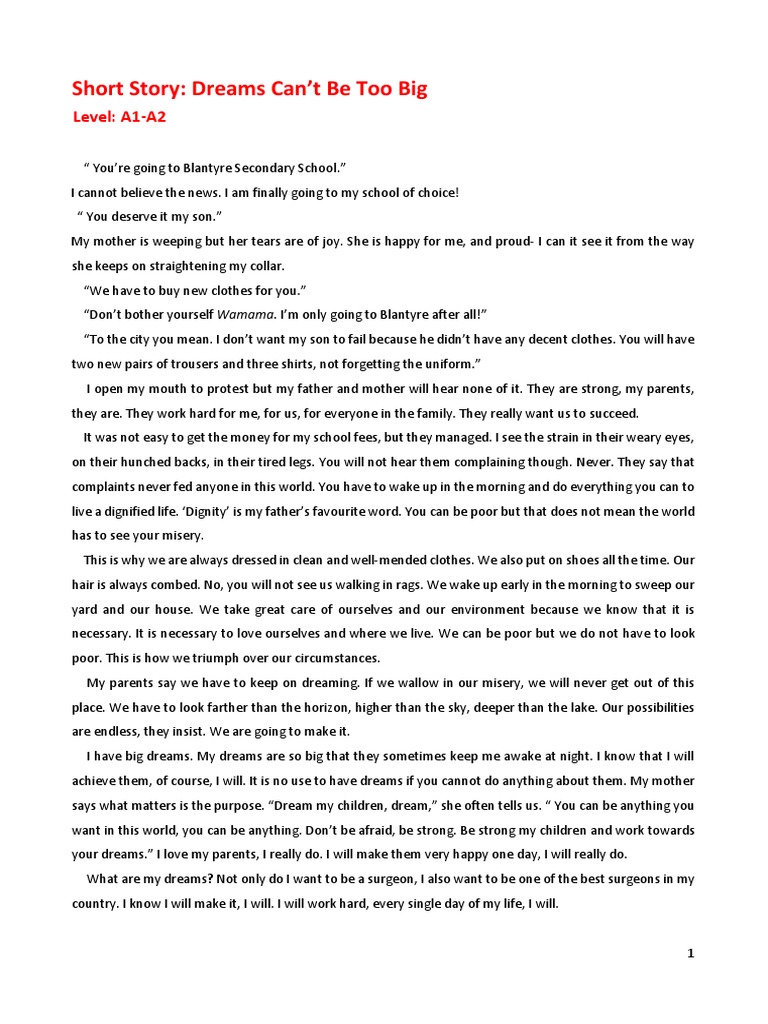 SHORT STORY FOR PRE INTERMEDIATE LEVEL PDF visual data 2