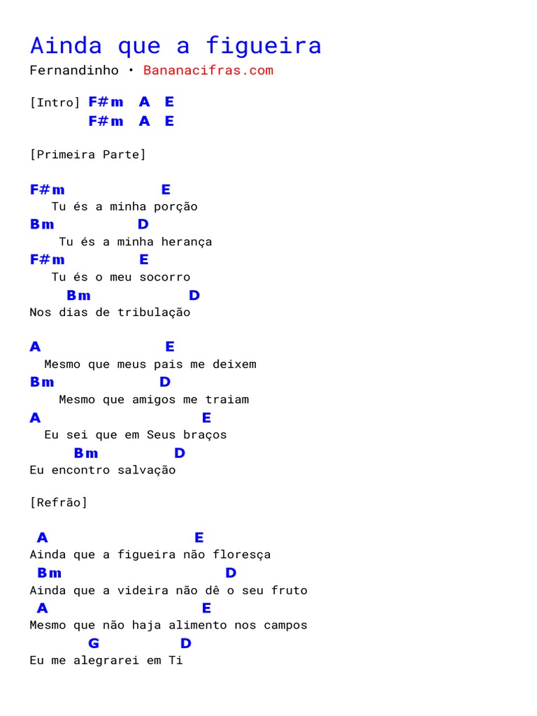 Ainda Que a Figueira - Fernandinho 