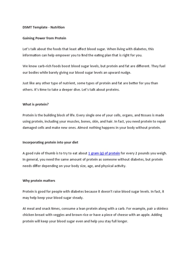 Protein Sources for Diabetes Management | PDF | Fat | Meat