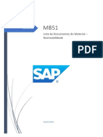 MB51 - Lista de Documentos Do Material - Rastreabilidade