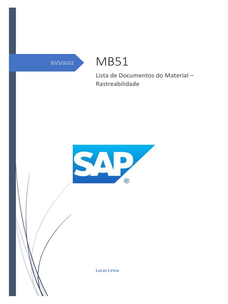 Rastreabilidade com Transação MB51 | PDF