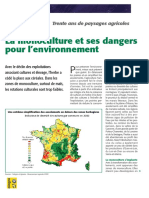 La Monoculture Et Ses Dangers Pour L'environnement: Trente Ans de Paysages Agricoles