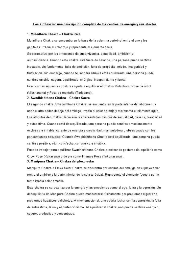 Guía Completa de los 7 Chakras | PDF | Amor | Las emociones