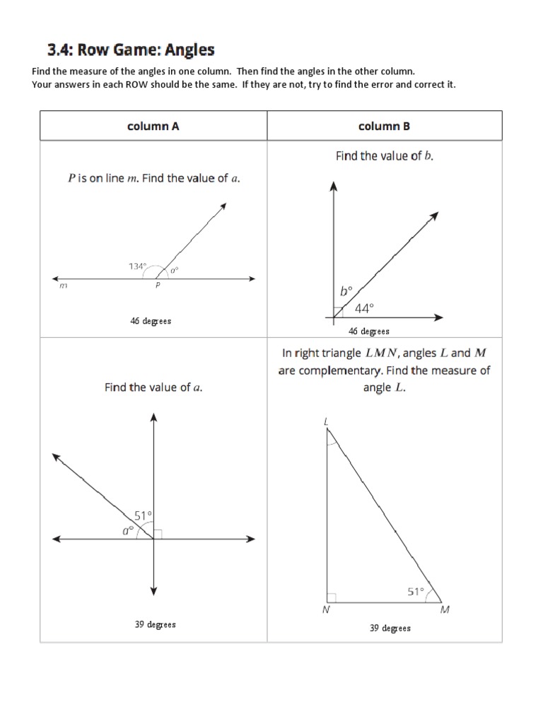 Kami Export - Task - Row - Game - Angles | PDF