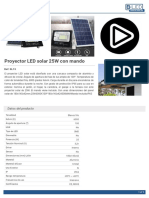 (SL13) Proyector LED Solar 25W Con Mando