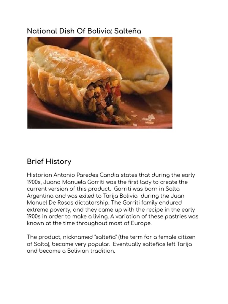 What Is The National Dish Of Bolivia
