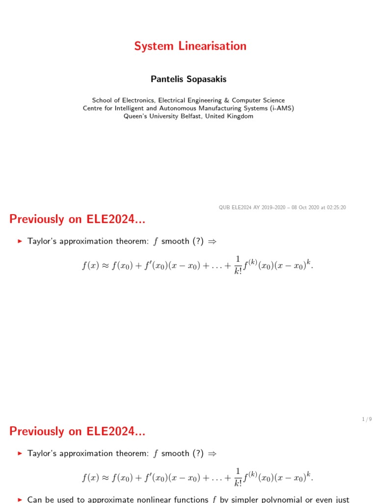 Linéarisation Pdf En Ligne _ Exercices sur la linéarisation – OYEF
