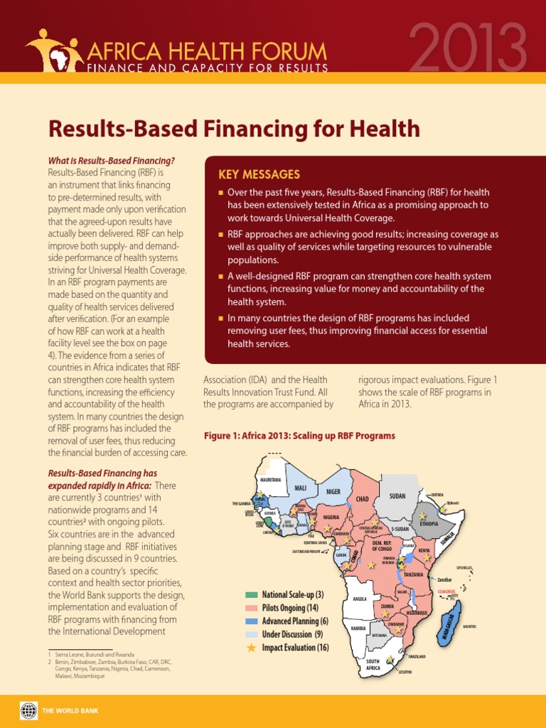 AHF Results Based Financing PDF Health System Health Care