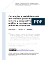 Erausquin C., Denegri A. y Michele J. (2018) - Estrategias y Modalidades de Intervención Psicoeducativa Historia y Perspectivas