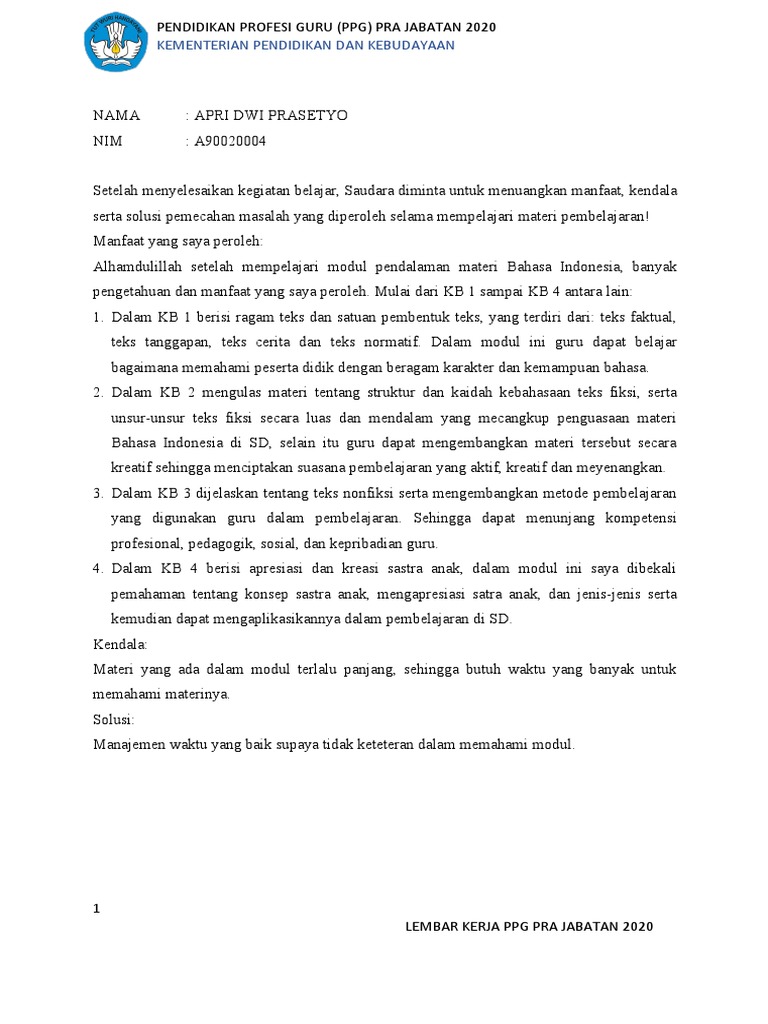 REFLEKSI Akhir | PDF | Karier & Perkembangan | Seni & Disiplin Bahasa
