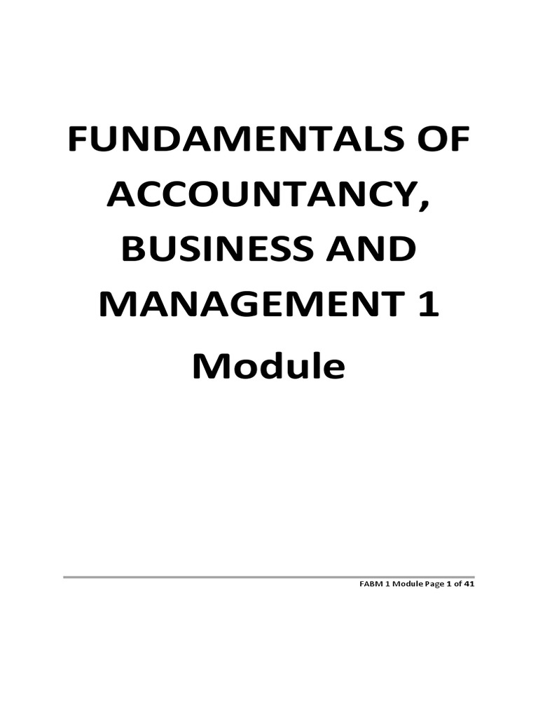 Fundamentals of accounting business and management 1 pdf debits