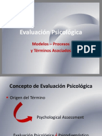 Evaluación Psicológica; Modelos, Procesos y Técnicas