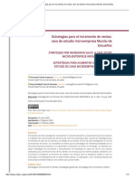 Estrategias para El Incremento de Ventas - Caso de Estudio Microempresa Mundo de Ensueños