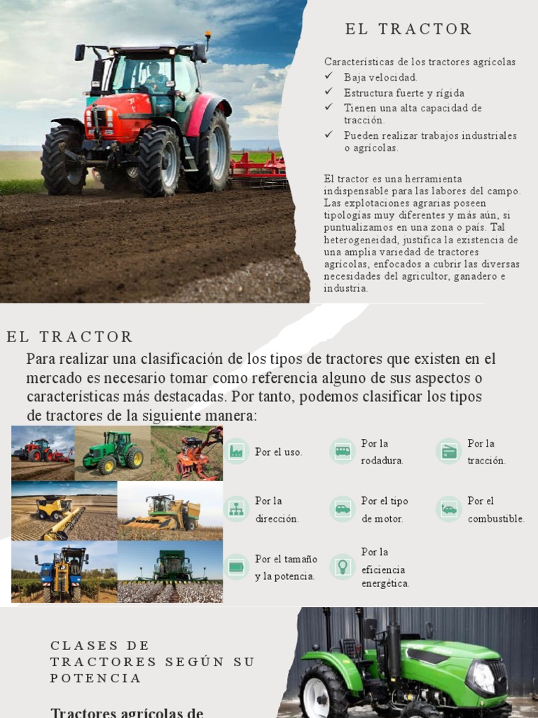 Clasificación de Tractores Agrícolas | PDF | Tractor | Eje