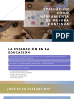 Evaluacion Como Herramienta de Mejora Continua