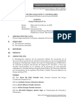 Agenda de La Comisión de Fiscalización para Este Miércoles 8 de Febrero