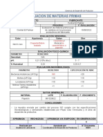 Evaluacion Materia Prima Papelón El Palmar Ago 2022