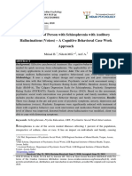 A Case Study of Person With Schizophrenia With Auditory Hallucinations (Voices) - A Cognitive Behavioral Case Work Approach