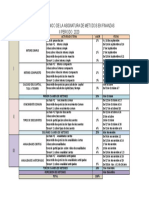 Calendario de Actividades Metodos