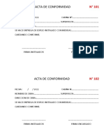 Acta de Conformidad 2022