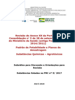 Subsídios para Discussão e Orientações para Revisão Substâncias Listadas Na PRC Nº 5/ 2017