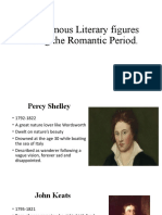 The Famous Literary Figures During The Romantic Period