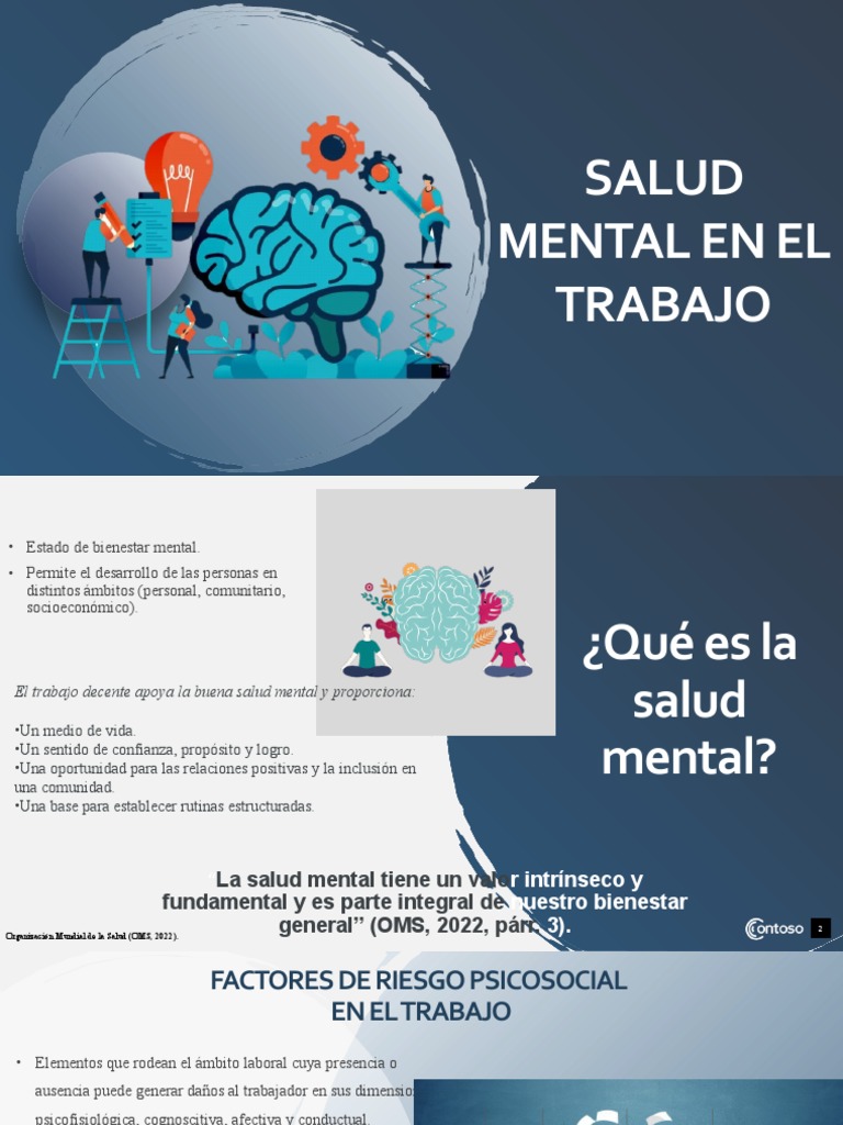 Salud Mental en el Trabajo: Estrategias y Riesgos | PDF | Salud mental ...