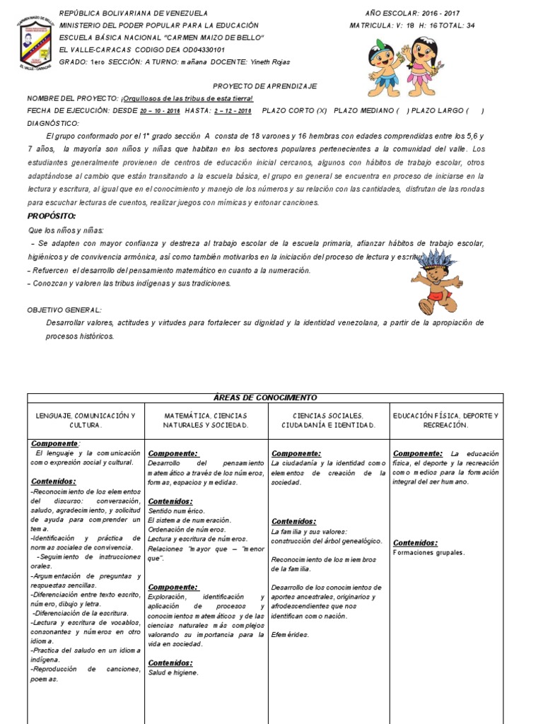 Proyecto de Aula Primero | PDF | Evaluación | Aprendizaje