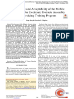 Development and Acceptability of The Mobile Workstation For Electronic Products Assembly and Servicing Training Program