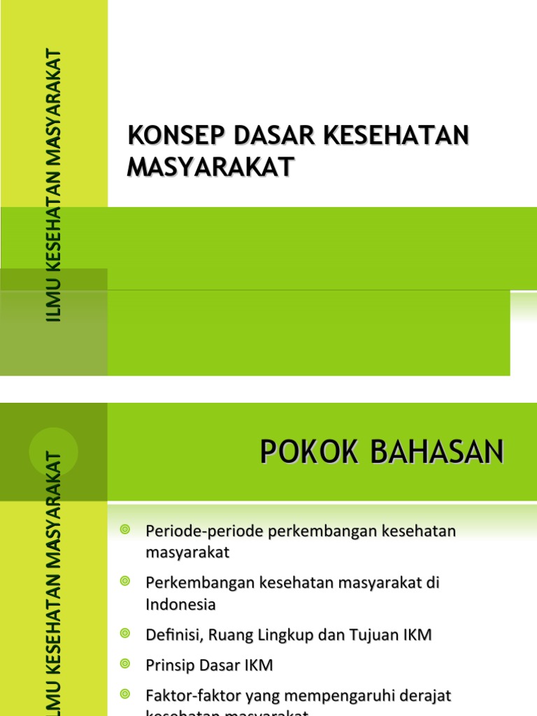Dasar-dasar Kesehatan Masyarakat Indonesia | PDF | Pengembangan Diri ...
