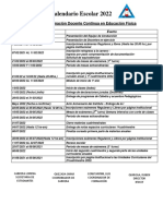 Calendario Escolar 2022 IFDCEF