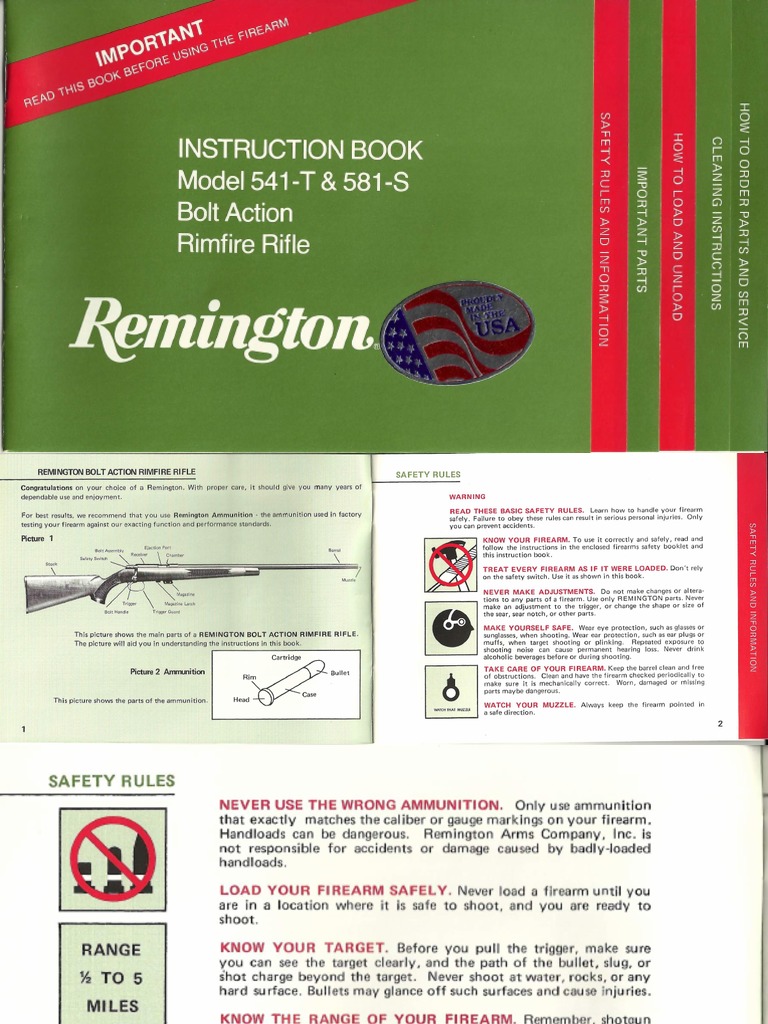 Remington 541T 581S Manual 1995 | PDF
