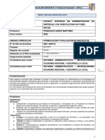 Planificación Formulación y Evaluación de Proyectos - 3° B - NOCHE Tecnicaturas 2020