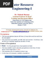 Water Resource Engineering-I: Dr. Mahesh Sharma