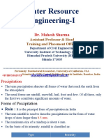 Water Resource Engineering-I: Dr. Mahesh Sharma