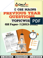 OnlyIAS - UPSC 2023 Mains PYQs GS1 Topicwise