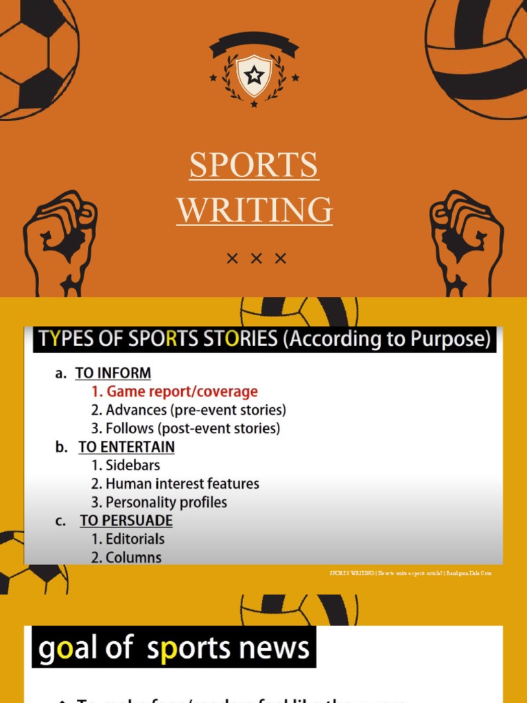 Sports Writing PDF