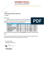 Surat Pengurangan Jumlah Atlet Kapolri Cup