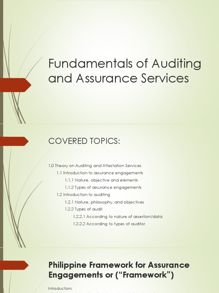 Fundamentals of Auditing & Assurance | PDF | Audit | Financial Audit