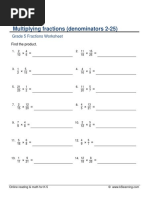 Grade 5 Multiply Fractions Denominator 2to25 C