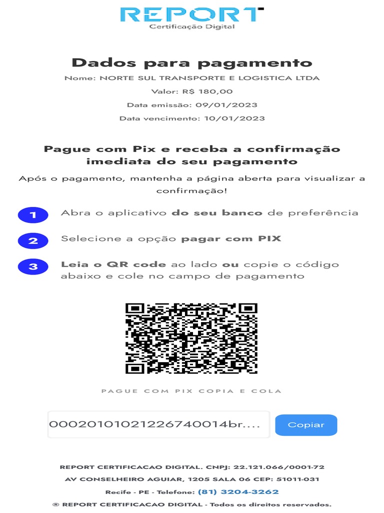 QrCode para Pagamentos Pix | PDF