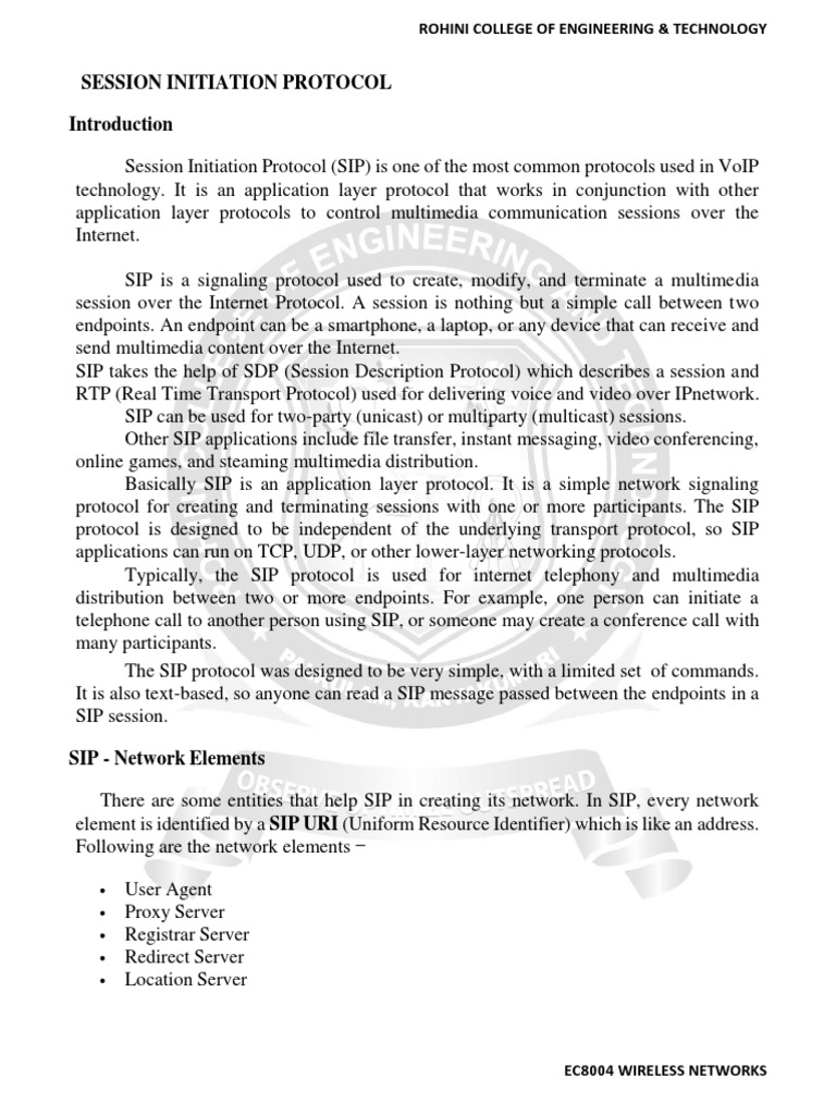 Understanding Session Initiation Protocol (SIP) | PDF | Computers