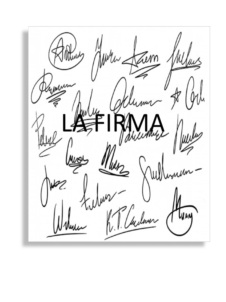 Tipos y Significado de Firmas | PDF
