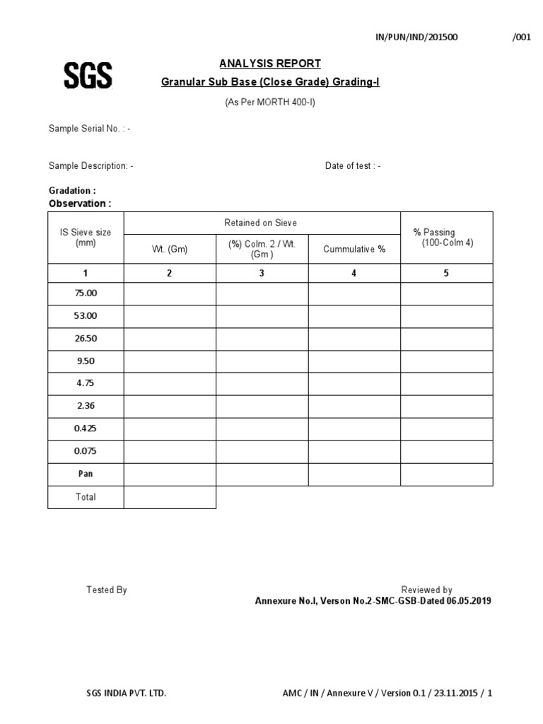 GSB Gr.I | PDF