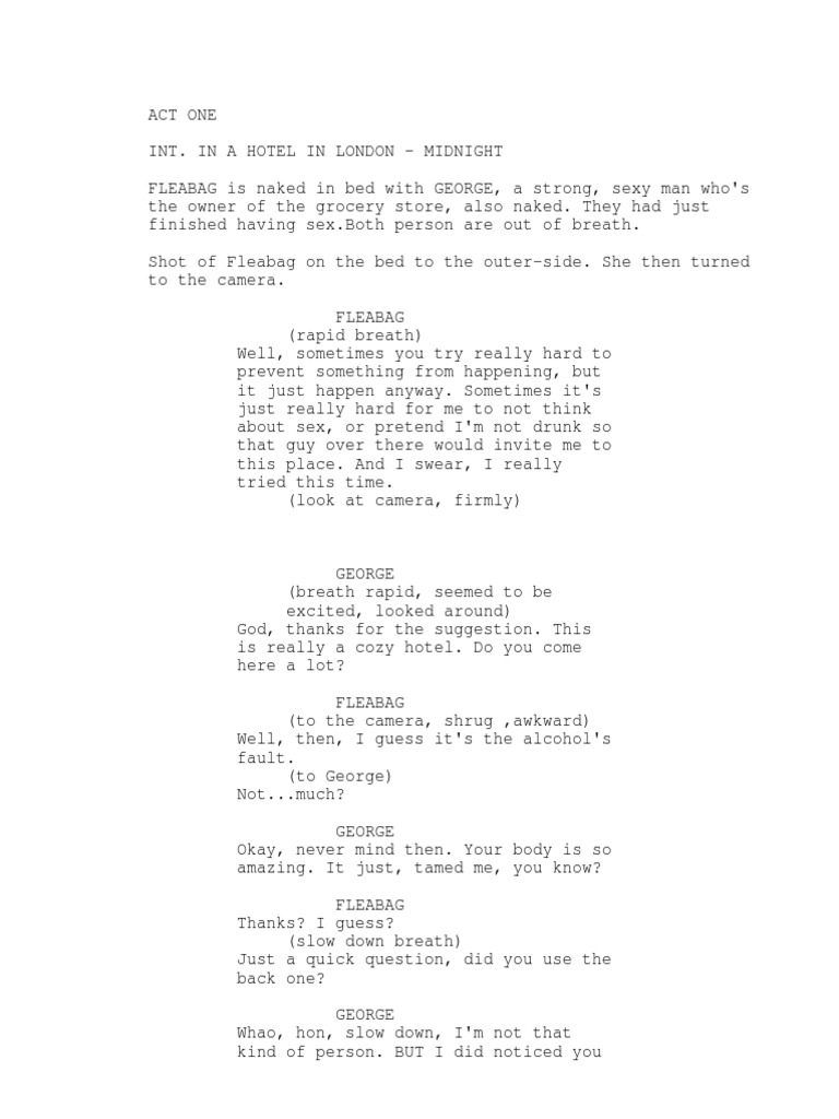 Fleabag Pilot Script Excerpt | PDF